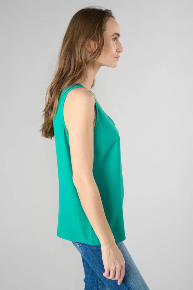 Top Marjoli en tencel vert émeraude
