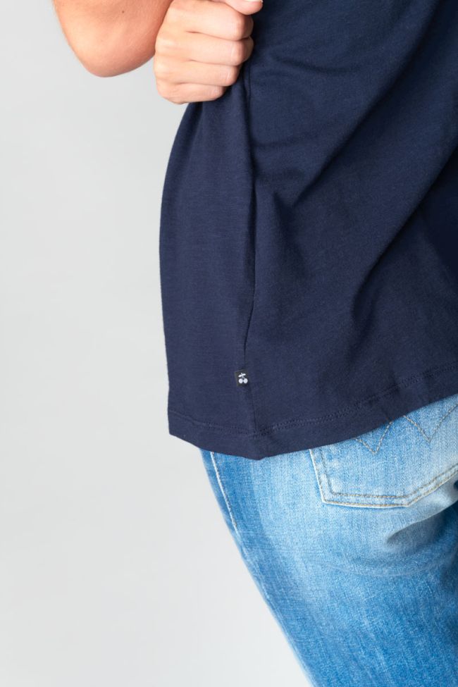 T-shirt Marty bleu nuit imprimé