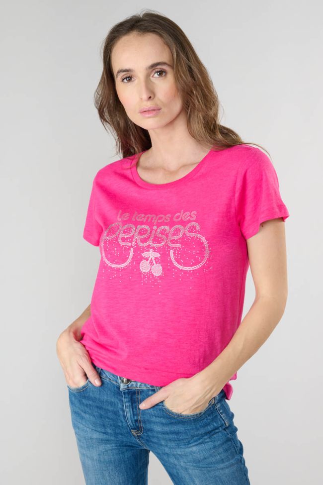 T-shirt Marty fuchsia imprimé