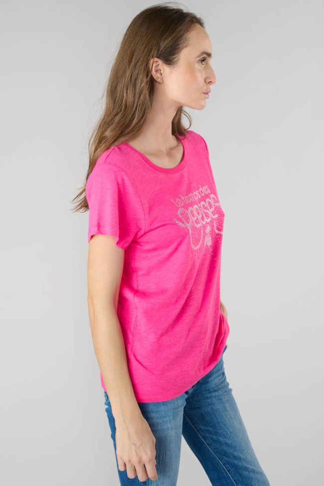 T-shirt Marty fuchsia imprimé