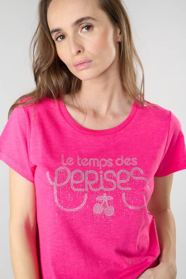 T-shirt Marty fuchsia imprimé