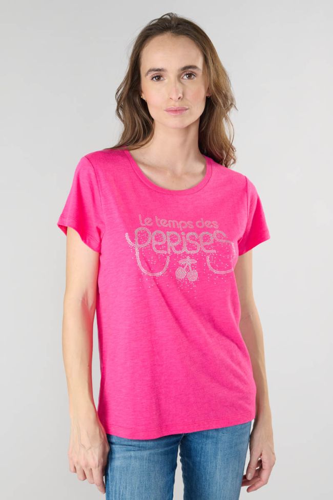 T-shirt Marty fuchsia imprimé