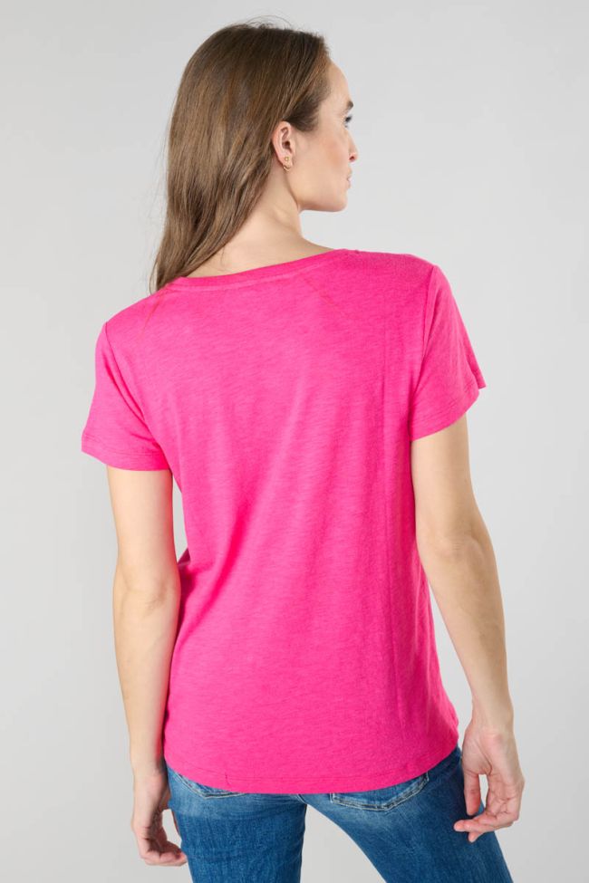 T-shirt Marty fuchsia imprimé
