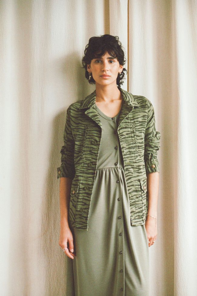 Veste Mili en jeans à motif zébré