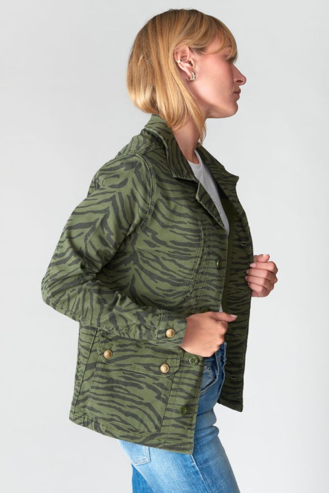 Veste Mili en jeans à motif zébré