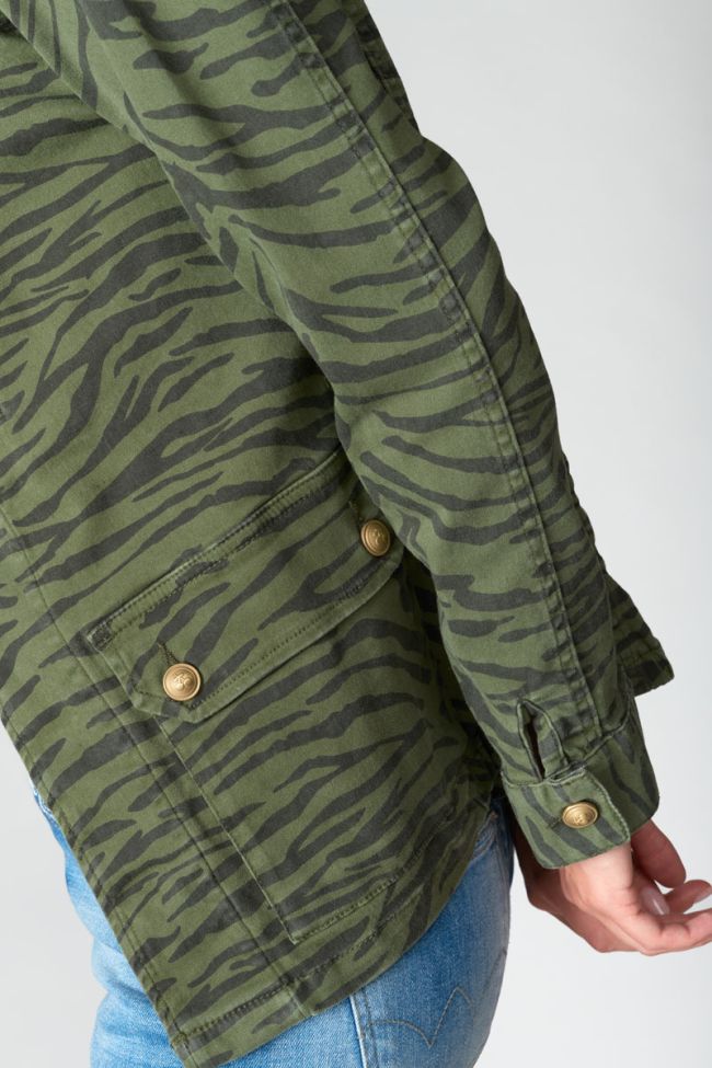 Veste Mili en jeans à motif zébré