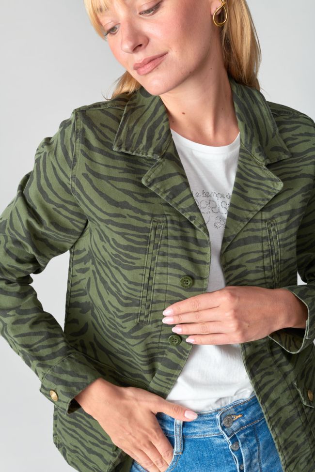 Veste Mili en jeans à motif zébré