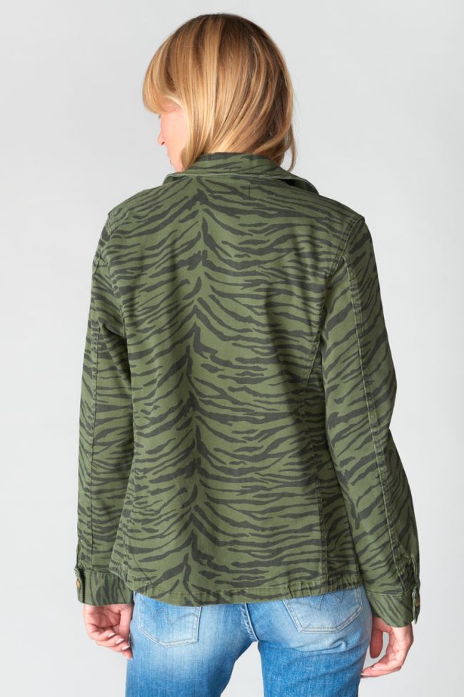 Veste Mili en jeans à motif zébré