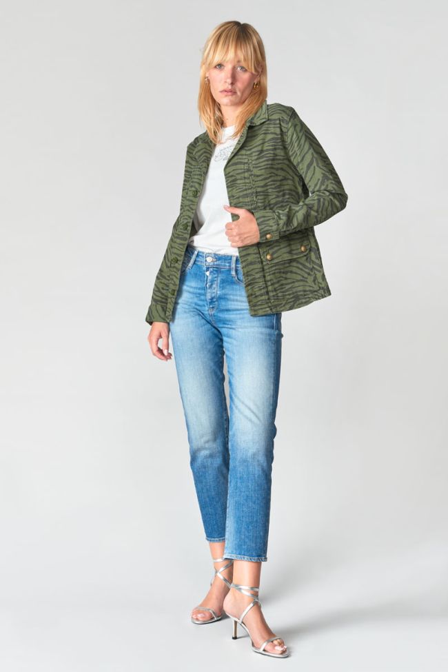 Veste Mili en jeans à motif zébré