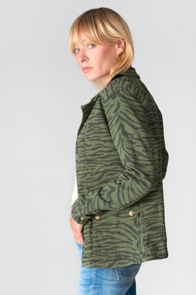 Veste Mili en jeans à motif zébré