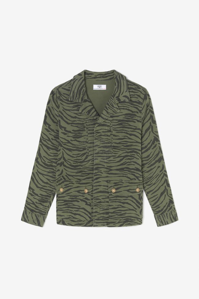 Veste Mili en jeans à motif zébré