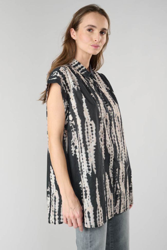 Chemise Natali tie and dye noir