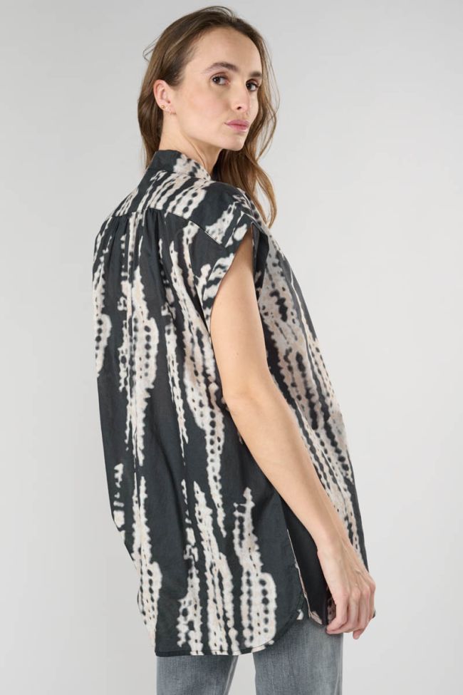 Chemise Natali tie and dye noir