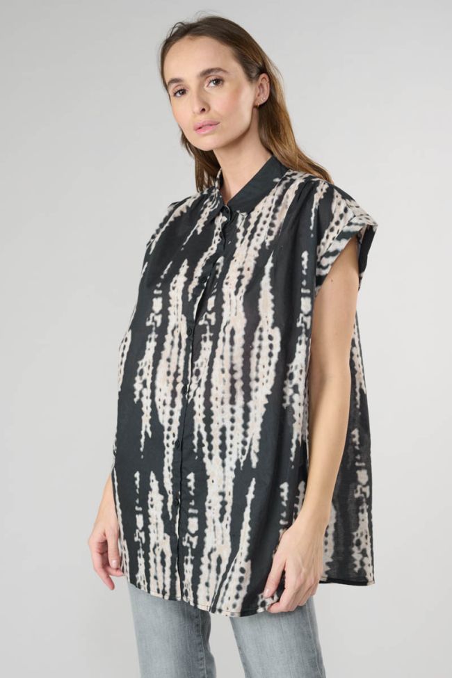 Chemise Natali tie and dye noir