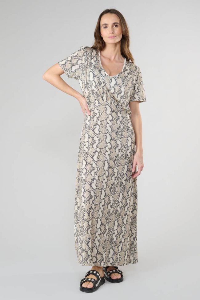 Robe longue Orient à motif python
