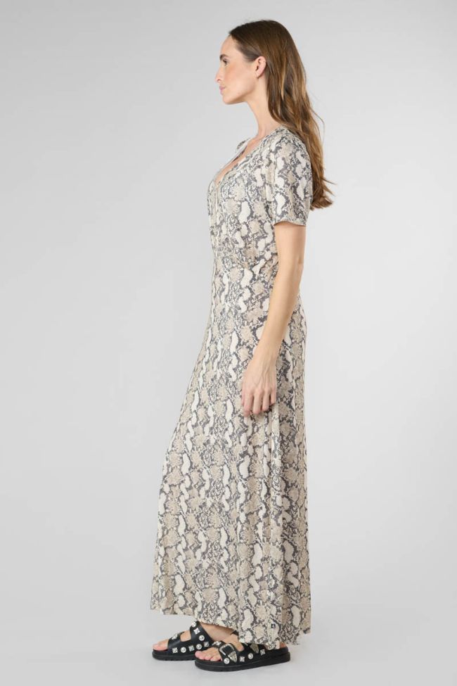 Robe longue Orient à motif python