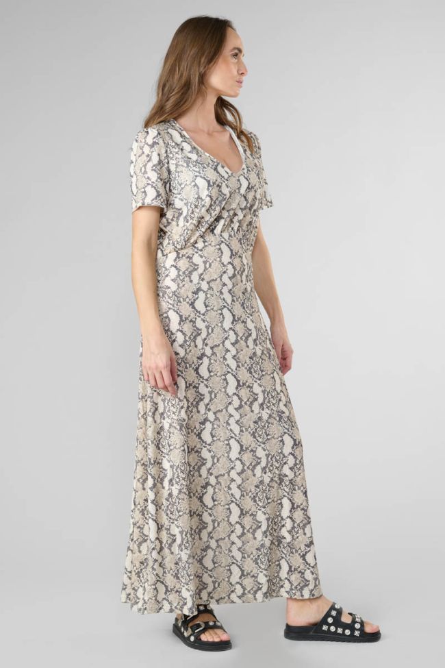 Robe longue Orient à motif python