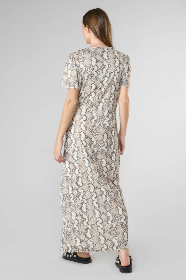 Robe longue Orient à motif python