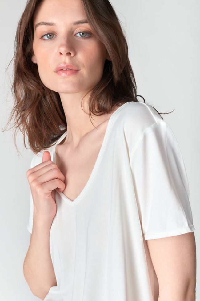 T-shirt Parodia blanc brodé