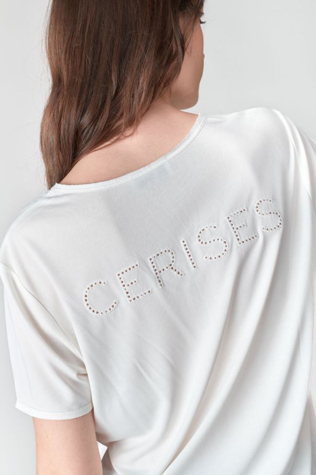 T-shirt Parodia blanc brodé