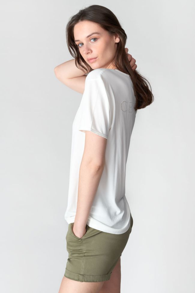 T-shirt Parodia blanc brodé