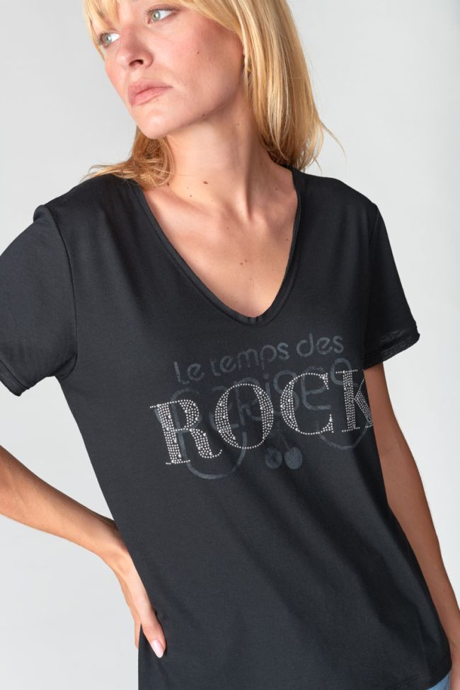 T-shirt Quinn noir imprimé