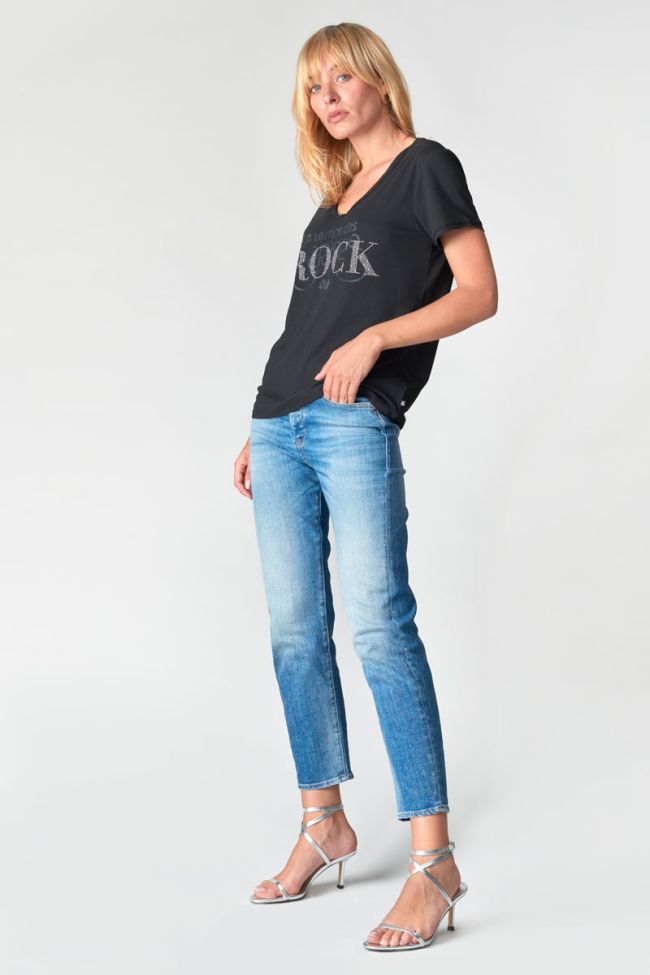 T-shirt Quinn noir imprimé