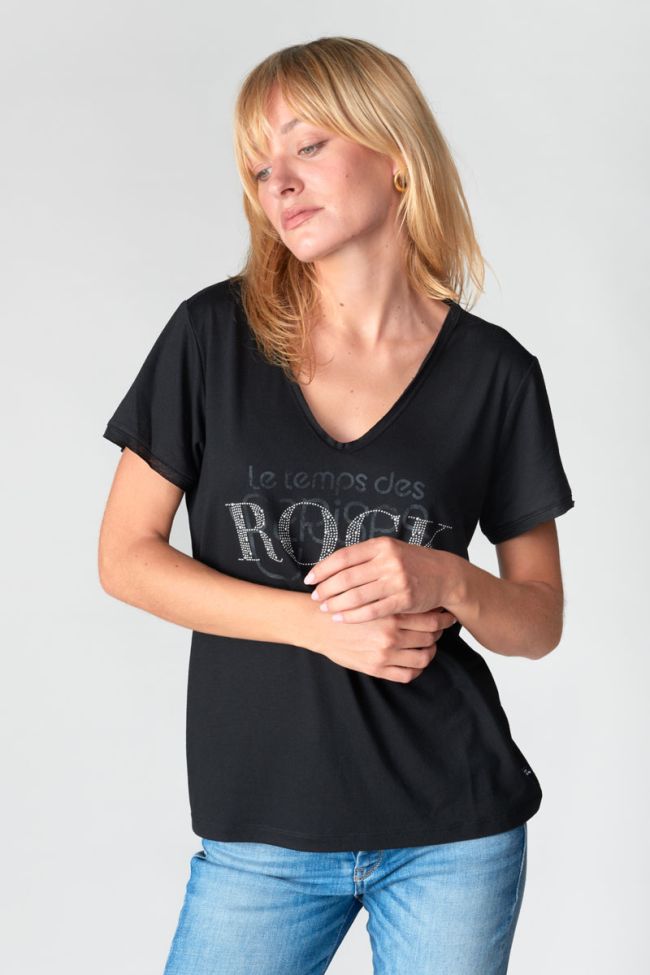 T-shirt Quinn noir imprimé