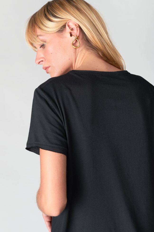 T-shirt Quinn noir imprimé