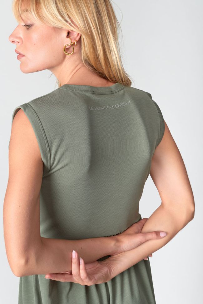 Robe longue Tolypel kaki