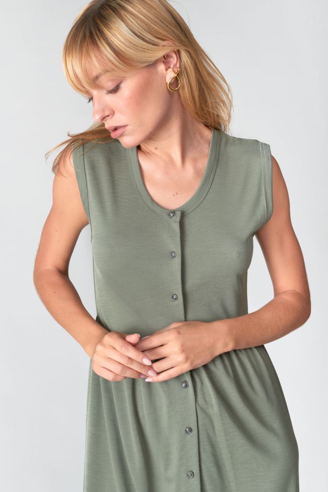 Robe longue Tolypel kaki