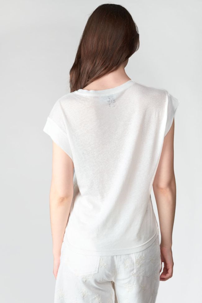 T-shirt Tremier crème brodé