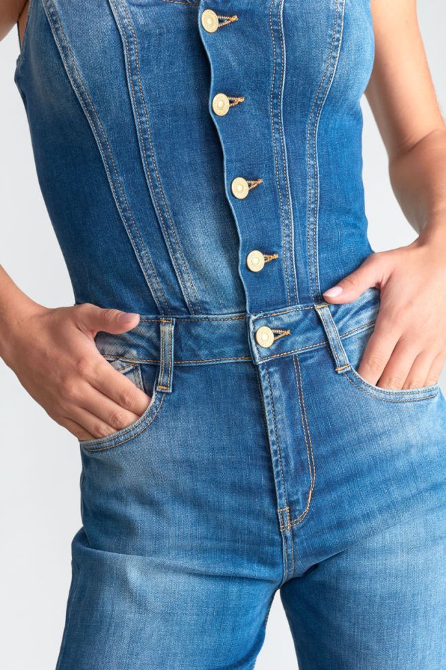 Combinaison en jeans Vienne bleu