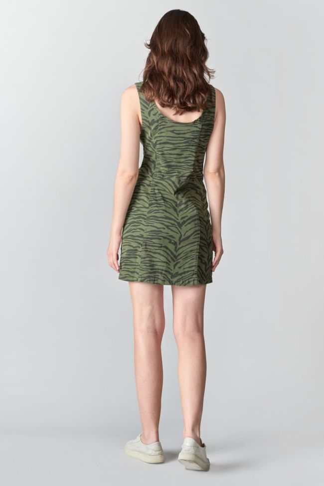 Robe Zerana en jeans kaki zébré