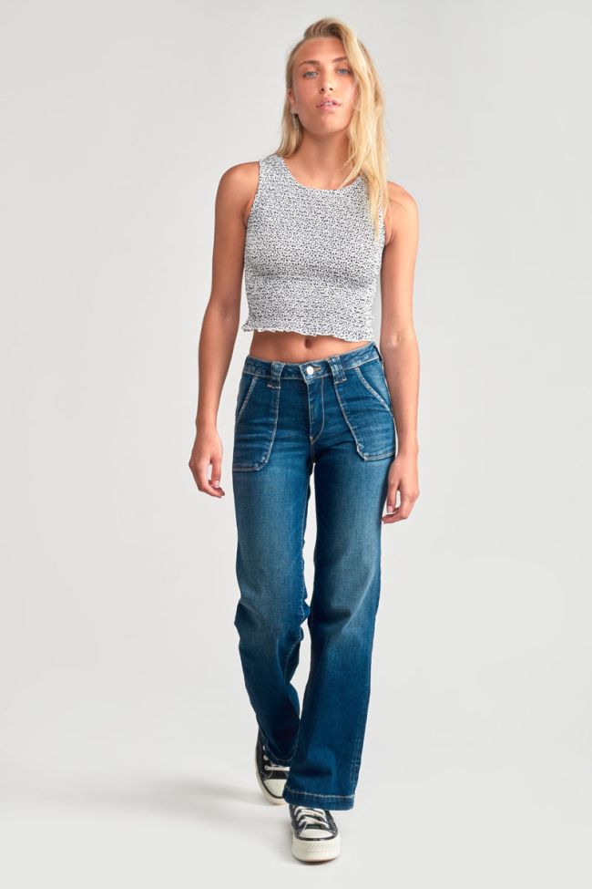 Jeans pulp flare taille haute bleu N°2