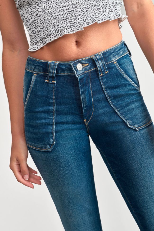 Jeans pulp flare taille haute bleu N°2