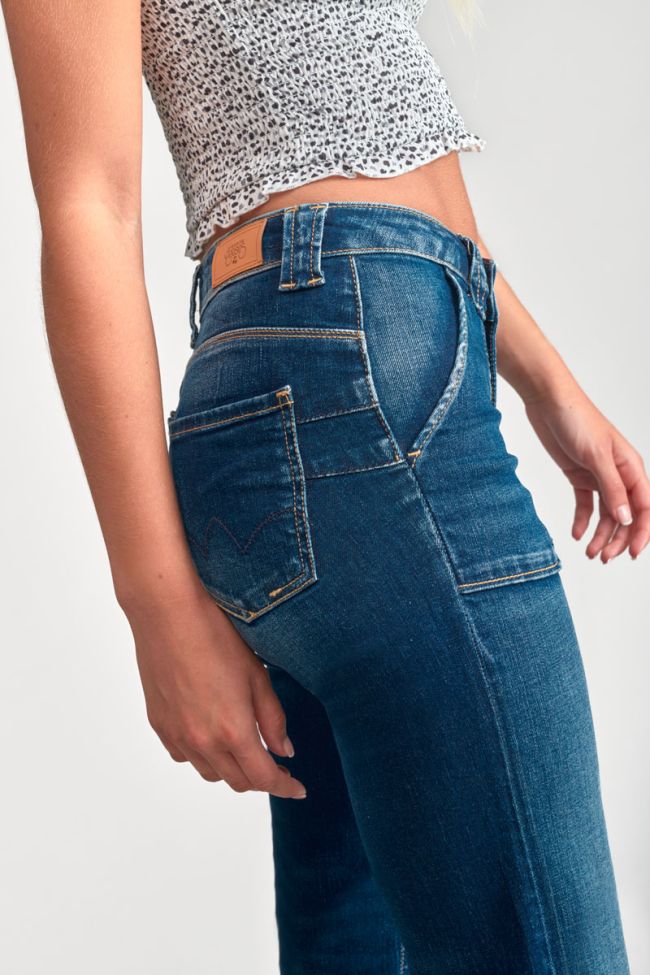 Jeans pulp flare taille haute bleu N°2