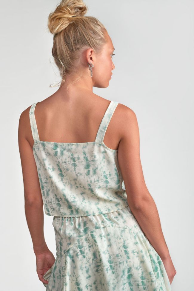 Top court Joanigi tie and dye vert d'eau