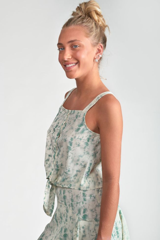 Top court Joanigi tie and dye vert d'eau