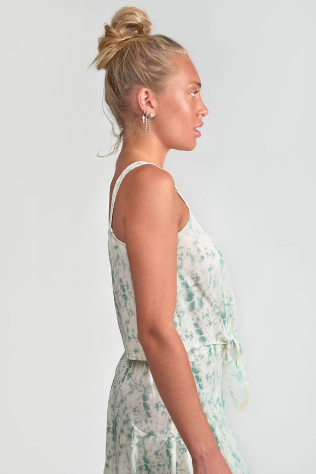 Top court Joanigi tie and dye vert d'eau