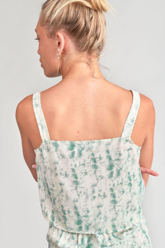 Top court Joanigi tie and dye vert d'eau