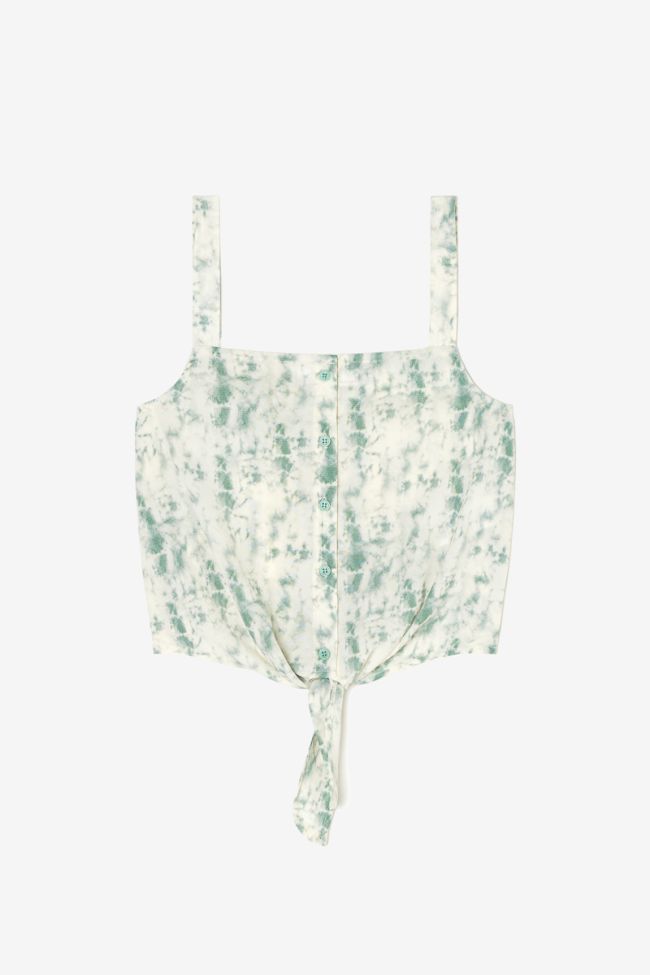 Top court Joanigi tie and dye vert d'eau
