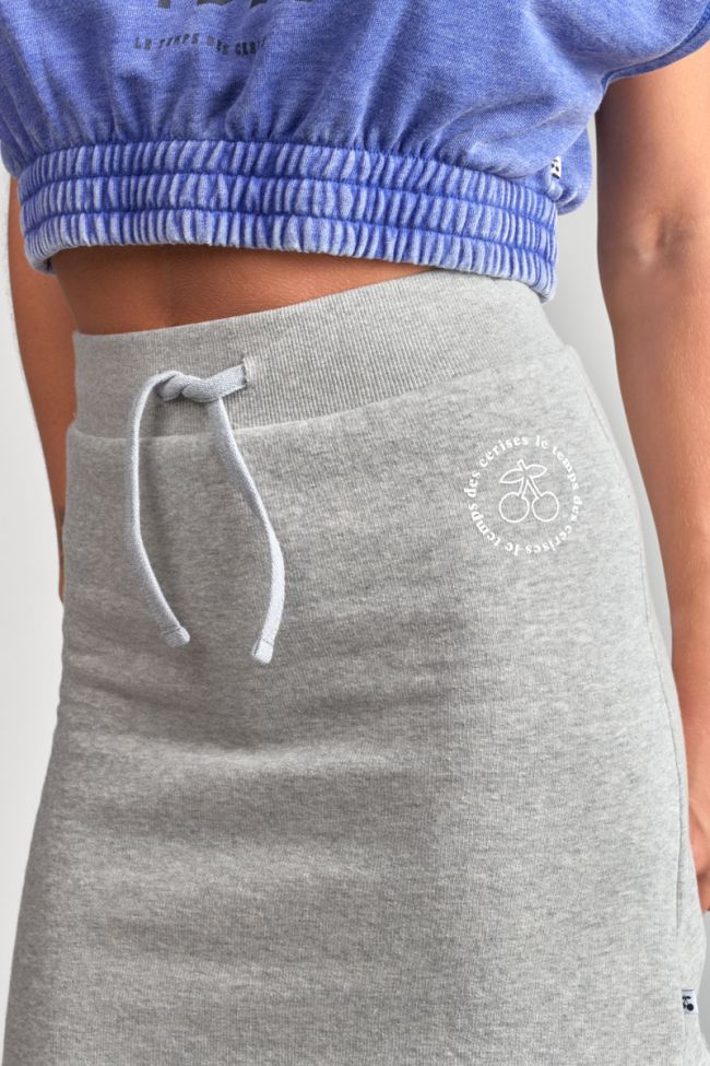 Jupe courte Lenkagi gris chiné