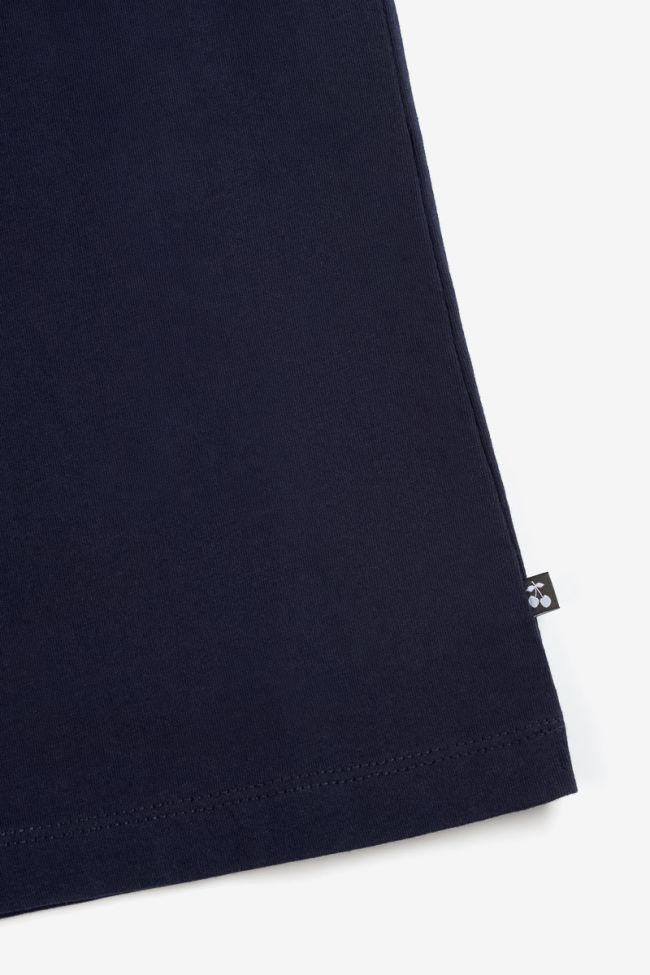 T-shirt Martygi bleu nuit imprimé