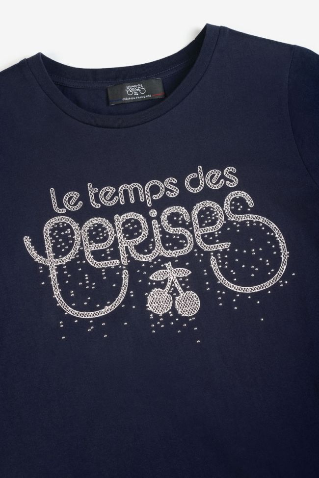 T-shirt Martygi bleu nuit imprimé