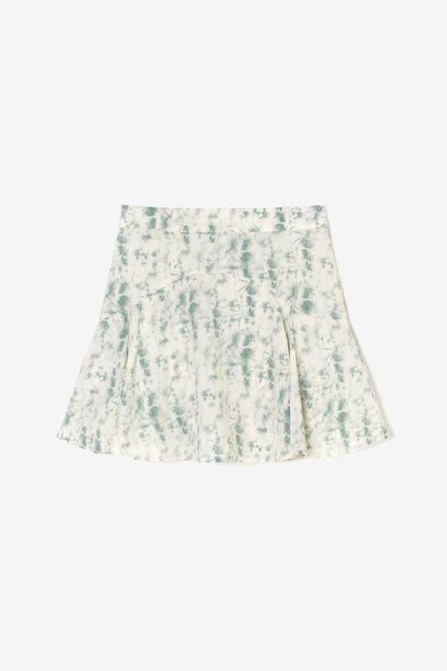 Jupe short Merilgi à motif tie and dye vert d'eau