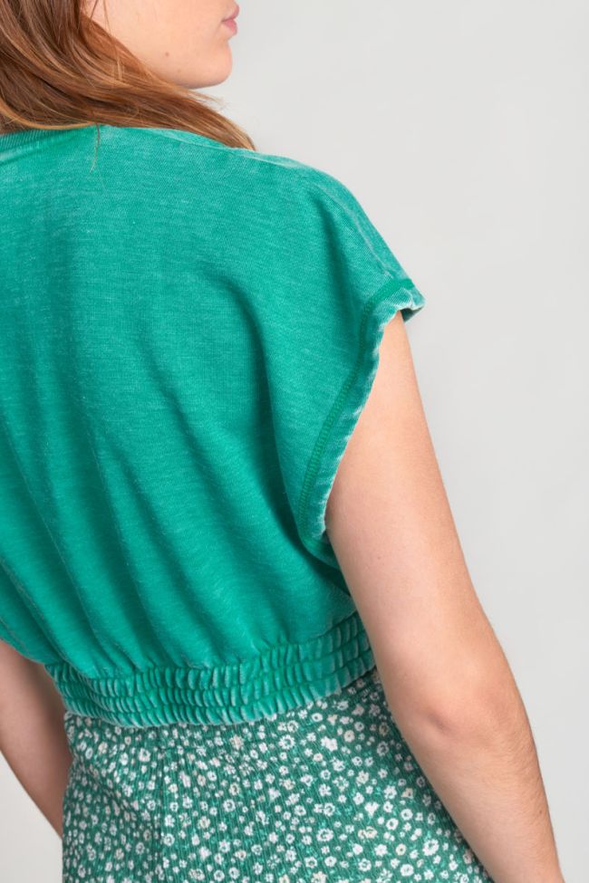 Sweat court Naellegi vert menthe