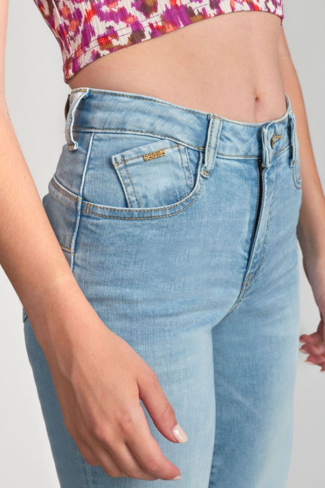 Jeans pulp regular taille haute bleu N°5