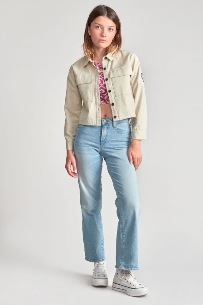 Jeans pulp regular taille haute bleu N°5