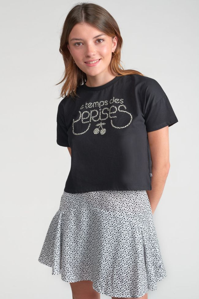 T-shirt court Wileygi noir imprimé